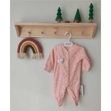 Nurcan Bebe Kalp Desenli Soft Kız Bebek Tulum
