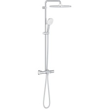 Grohe Tempesta System 250 Cube Duvara Monte Termostatik Bataryalı Duş Sistemi - 26975001
