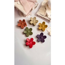 6 Çeşit Papatya Model Çiçekli Mandal Toka Renkli Çiçekli Toka 6 Renk (6 Cm)