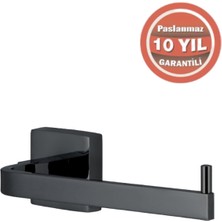 Çelik Banyo Paslanmaz Pirinç Tamay Kağıtlık Mat Siyah