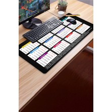 Sonictouch Ultragrand 2025 Takvimi Calender Xxl Gamer Oyuncu Siyah Renkli Sıvı Geçirmez Klavye Mouse Pad 40X90CM