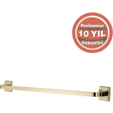 Çelik Banyo Paslanmaz Pirinç Tamay Havluluk 50CM Altın Sarı Gold