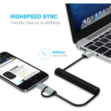 Choetech 2'si 1 Arada USB A'dan USB C'ye +Mikro USB Kablosu 1.2m ( XAC-0012-101/102)