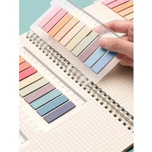 Pastel Tonlar 800 Yaprak Şeffaf Cetvelli Postit Not Kağıdı Seti 4 Adet Set-1