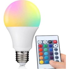 Nisaca 9 W Rgb LED Ampul Çok Renkli ( Dim Edilebilir ) E 27 Duylu Uzaktan Kumandalı