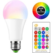 Nisaca 9 W Rgb LED Ampul Çok Renkli ( Dim Edilebilir ) E 27 Duylu Uzaktan Kumandalı