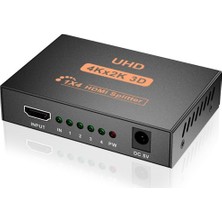 World Of The World 4K Ultra Hd 3D 4 Port HDMI Splitter Çoğaltıcı