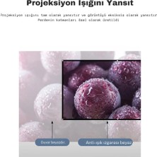 YeniTech Sinema Projeksiyon Perdesi Anti-Işık Ev Iş Okul  Için Yansıtıcı Kumaş Projektör Perdesi 120 Inc