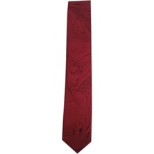 ElifEbru Exclusive Handicrafts Ebru Sanatı  Saten Kumaş  Kırmızı Siyah  Erkek Kravat Sakr 152
