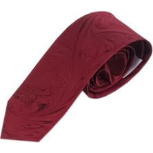 ElifEbru Exclusive Handicrafts Ebru Sanatı  Saten Kumaş  Kırmızı Siyah  Erkek Kravat Sakr 152