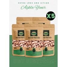 Antep Fıstığı (Kabuklu-Kavrulmuş) Extra Lüks Ana Çıtlak 90 Gram,5'li Paket
