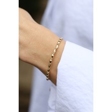 Yenigün Kuyumculuk 14 Ayar Altın Oval Dorika Detaylı Italyan Bileklik