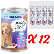 Happy Time Yetişkin Köpekler Için Somonlu Konserve 12 x 400 gr