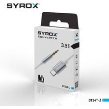 Syrox DT24T-J Type-C To Jack 3.5 mm Kulaklık Dönüştürücü Tüm Type-C Telefonlar Ile Uyumlu Aux Dönüştürücü