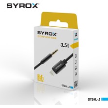 Syrox DT24L-J Lightning To Jack 3.5 mm Kulaklık Dönüştürücü Tüm Ios Telefonlar Ile Uyumlu Aux Dönüştürücü