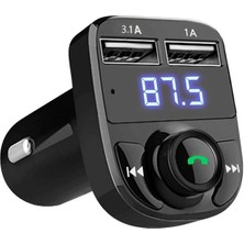 Araç Bluetooth Fm Transmitter Cihazı Araba Mp3 Çalar Oto Çakmaklık Şarj Aleti Müzik Kiti