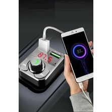 Araç Bluetooth Fm Transmitter Cihazı Araba Mp3 Çalar Oto Çakmaklık Şarj Aleti Müzik Kiti