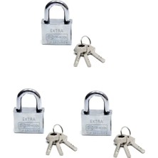 Çerçici Akıllı Anahtarlı Asma Kilit 3lü Set - Mastercare Tri-Moon Master Anahtarlı 3 Lü Çelik Asma Kilit