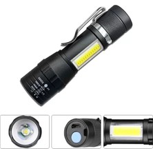 Çerçici Wuben WB-017 Zoomlu Şarjlı Cob LED Güçlü El Feneri