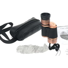 Çerçici 6X24  Baıgısh, Askeri Tarzi Pirinç ve Deri Kaplamalı, Deri Çantalı Monocular Dürbün Princ