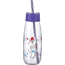 Pipetli Su ve Süt Şişesi Cam 250 ml - Mor