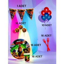 VibeHome 16 Kişilik Brawlstars Temalı M Paket - Doğum Günü Parti ve Eğlenceli Etkinlikler