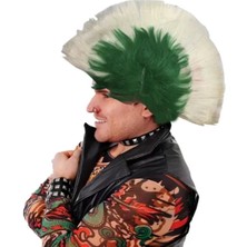 Çerçici Mohican Mohawk Punk Peruk - 70 Li 80 Li Yıllar Peruk Model 10