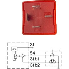 SANEL 12V SİLECEK ZAMAN RÖLESİ 4 UÇLU (31B1-54-31-31B2) BMC-CHRYSLER-FORD-MAGIRUS