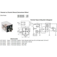 12V SİLECEK ZAMAN RÖLESİ (5+1 UÇLU) (YIKAMALI VE FASILALI) (6.5 SN) CHERY KIMO-PEUGEOT J9 PREMIER