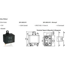 12V RÖLE 4 UÇLU 120 A (BÜYÜK TİP) (TOZ KORUMALI)