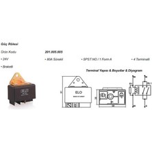 24V Röle 4 Uçlu 80 A (Büyük Tip) (Dirençli)