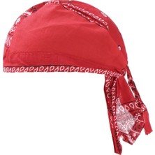 Savakan Çocuk Ipeksi Kapaklı Set Unisex Geniş Askılı Headwraps Türban - Kırmızı (Yurt Dışından)