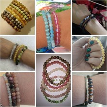 19CM Tarzı 7.yaldıztaşı Kırmızı Bilezik Doğal Taş 6 mm Boncuk Bilezik Kadın Erkek Streç Elastik Halat Reiki Kristal Jades Agates Pulsera Takı Hediye (Yurt Dışından)