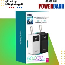 Phixi Force P60 60.000MAH LCD Ekranlı 2 Çıkışlı Powerbank – Yüksek Kapasite ve Güçlü Performans