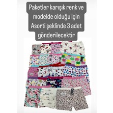 Gmş Karışık Renk ve Model 3lü Kız Boxer Set 3072
