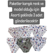 Sdf Karışık Renk ve Model 3lü Erkek Slip Set 1081