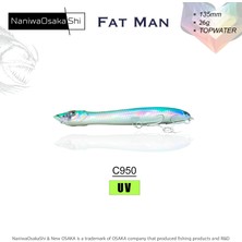 New Osaka Naniwa Osaka Shi Fat Man 135MM 26GR Topwater Su Üstü Maket