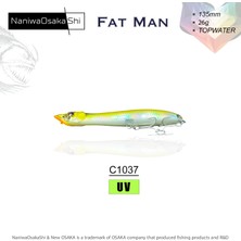 New Osaka Naniwa Osaka Shi Fat Man 135MM 26GR Topwater Su Üstü Maket