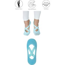 Maruf Shop 1 Adet Bayan Kaydırmaz Tabanlı Yoga Pilates Fitness Dans ve Spor Çorabı