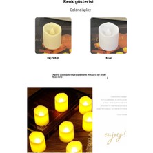 La Go Go Gantdidiboy .. Mum Işığı Noel Gece Lambası Mini LED Simülasyon Tealight Parti Atmosfer Işığı Doğum Günü Balmumu (Yurt Dışından)