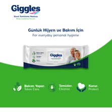 Giggles Vücut Temizleme Perine Havlusu 50' Li 12' Li Paket Büyük Boy Paraben Içermez 600 Havlu