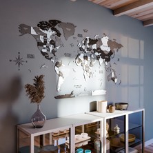Colorfull World 3 Boyutlu Ahşap Dünya Haritası, Ahşap Duvar Dekoru, Duvar Tablo, Gerçek Dünya Haritası,dünya Haritası