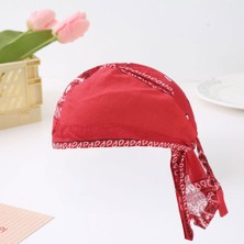 Kenann Çocuk Ipeksi Caps Geniş Askılı Headwraps Türban - Kırmızı (Yurt Dışından)