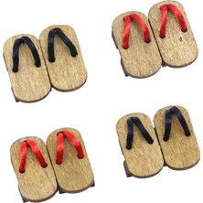 Baoblaze 4 1:12 Terlikleri Japon Mini Kimono Terlikleri Için (Yurt Dışından)