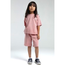 U.S. Polo Assn. Kız Çocuk Pembe Bermuda Takım