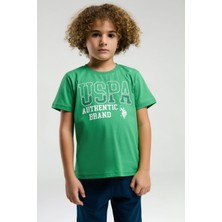 U.S. Polo Assn. Erkek Çocuk Yeşil Bermuda Takım