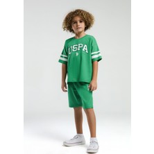 U.S. Polo Assn. Erkek Çocuk Yeşil Bermuda Takım
