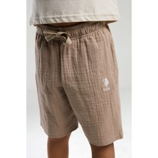U.S. Polo Assn.. Erkek Çocuk Krem Bermuda Takım