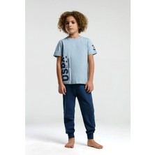 U.S. Polo Assn.. Erkek Çocuk Yeşil Kısa Kol Pijama Takım