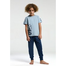 U.S. Polo Assn.. Erkek Çocuk Yeşil Kısa Kol Pijama Takım